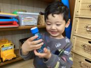 好きな色の「あお！」で作りました♪「ゆらゆらしてる！」